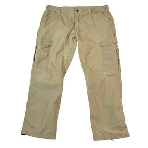 Carhartt Mens 40x30 Relaxed Fit Cargo Work Pants Tan Khaki Utility Pockets FLAW